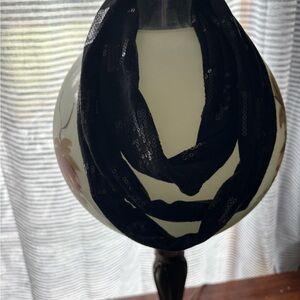 Elegant Black Sequin Scarf